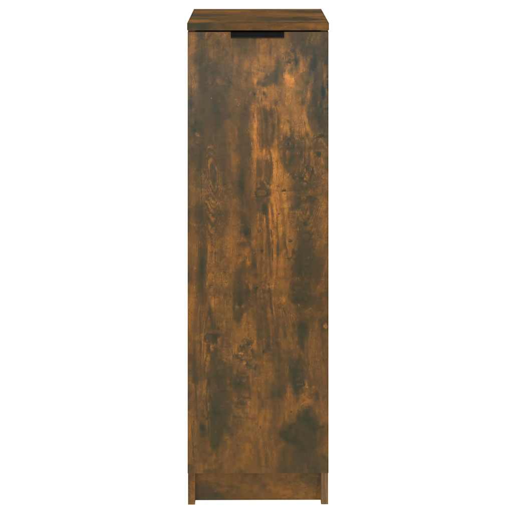 Shoe Cabinet Smoked Oak 30 x 35 x 100 cm Particleboard