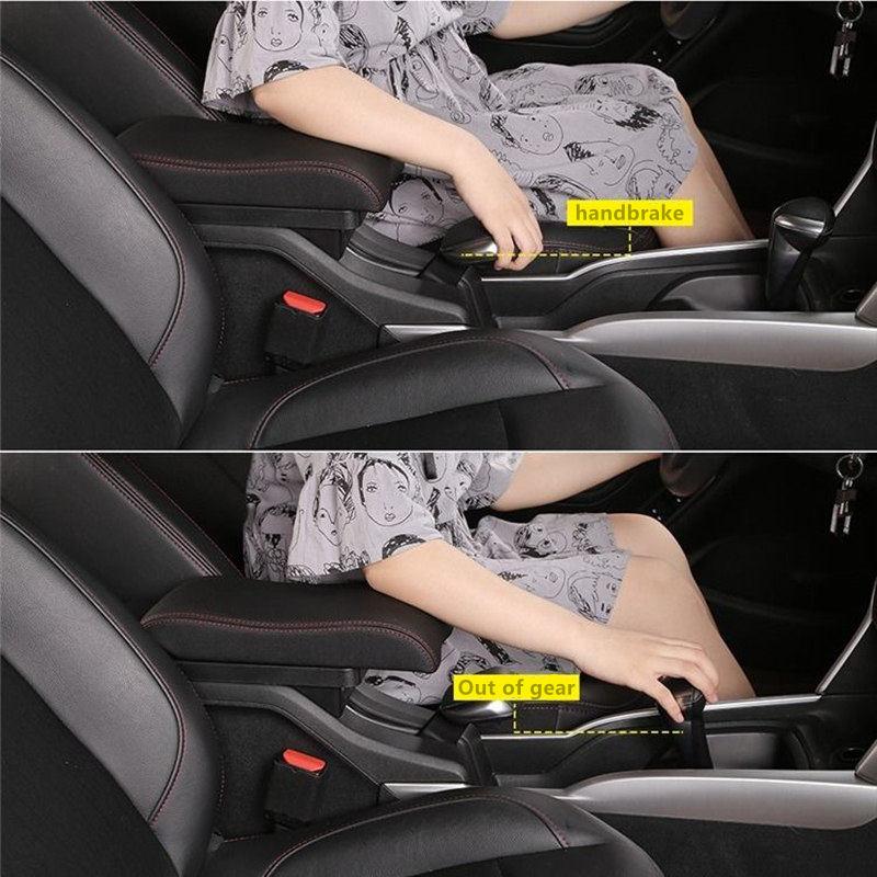 For Seat Ibiza Armrest Box Ibiza 6j Ibiza 6L Central Store Content Storage Box with Cup Holder Products with USB Accessories