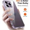 Zipper-Enhanced Clear Case with Airbag Corners for iPhone 15/14/13 Pro Max