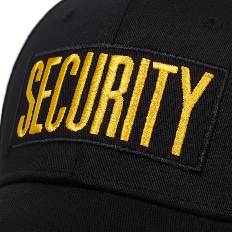 Unisex Security Letter Embroidery Baseball Caps Spring And Autumn Outdoor Adjustable Casual Hats Sunscreen Hat