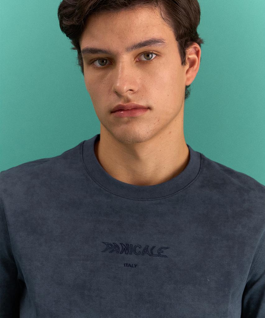PANICALE Navy Logo Short Sleeve T-Shirt
