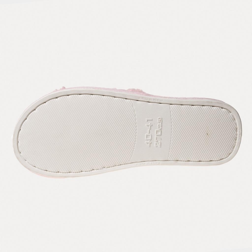 Rose Flower Slippers,Open Toe Plush Platform House Slippers