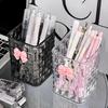 Rattan Woven Textured Pencil Cup Desktop Pen Organizers Space Saving Desktop Pen Organizers Makeup Brush Storage Box