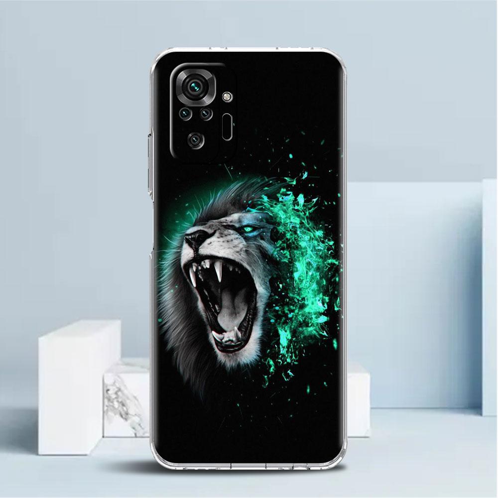 

Чехол Tiger Animal для Xiaomi Redmi Note 11 Pro 10 9 9S 8 8T 7 9A 9C 9T 10 10C K40 прозрачный мягкий чехол для телефона TPU Redmi Note 11 Pro 5G