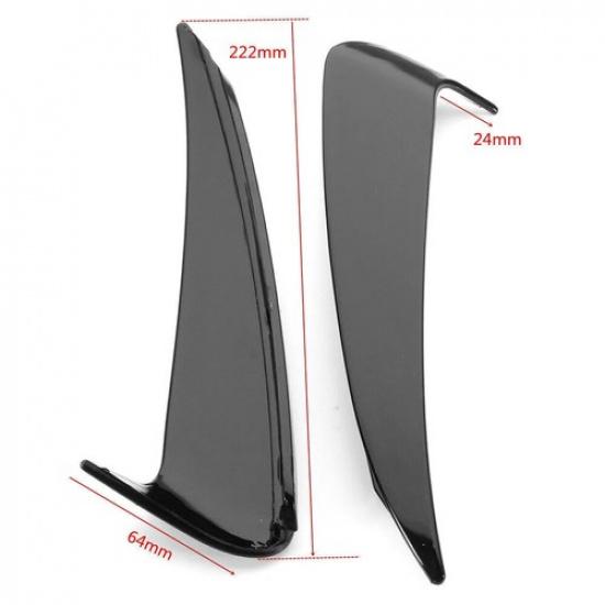 Gloss Black Rear Bumper Spoiler Canard Air Vent Cover Trim For Benz W205 C-Class