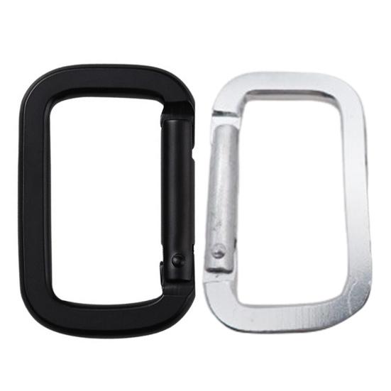 10 Peças Mosquetões de Camping Fechos de Caminhada Fivelas Resistentes Compactos Portáteis Multifuncionais Chaveiro Pesado Mosquetões Quadrados de Metal