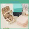 Leather Jewelry Box With Mirror For Earrings Rings And Necklace Storage