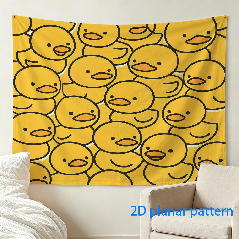 1pc,Cute Yellow Ducks TapestryIdeal for Living Room, Bedroom, or Dormitory Wall Decoration / Suitable for Outdoor Activities, Parties, and Dining Part