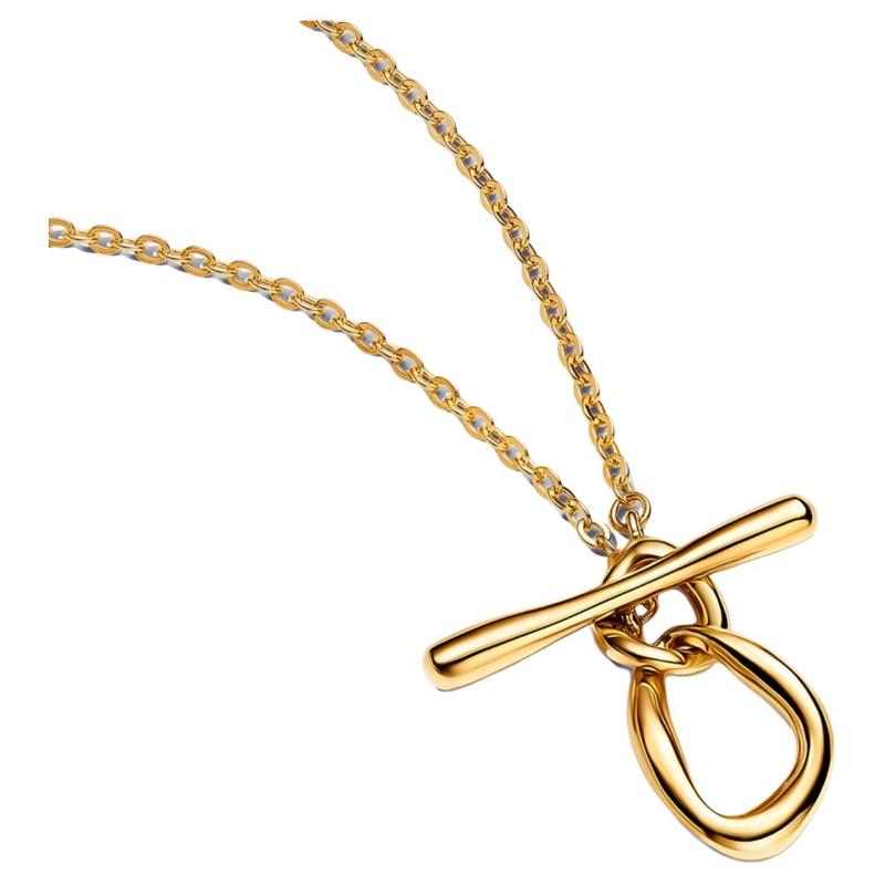 Pandora Round T-shaped pendant necklace for women 363255C00 золотой