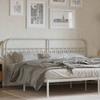 VidaXL White Metal Headboard 193 Cm, Metal Headboard, High Headboard, Headboard for Double Bed, Headboard 376686