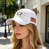 Czapka z daszkiem, Vintage przetarty styl, Spłowiała dżinsowa czapka, 250. Rocznica 1776-2026, Haftowana patriotyczna czapka typu Dad Hat, Regulowana oddychająca czapka outdoorowa
