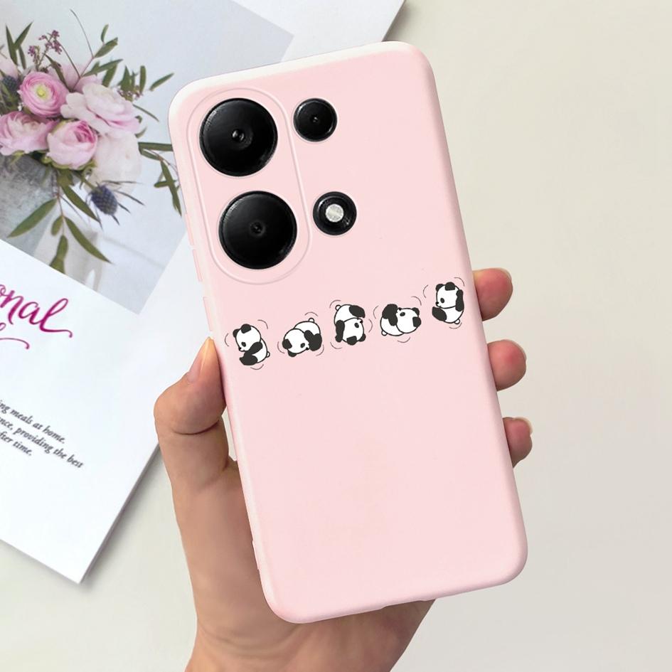For Xiaomi Redmi Note 13 Pro 4G 2024 Case Cute Love Heart Cactus Soft Matte TPU Cover For Xiaomi Poco M6 Pro 4G Note13 Pro Coque