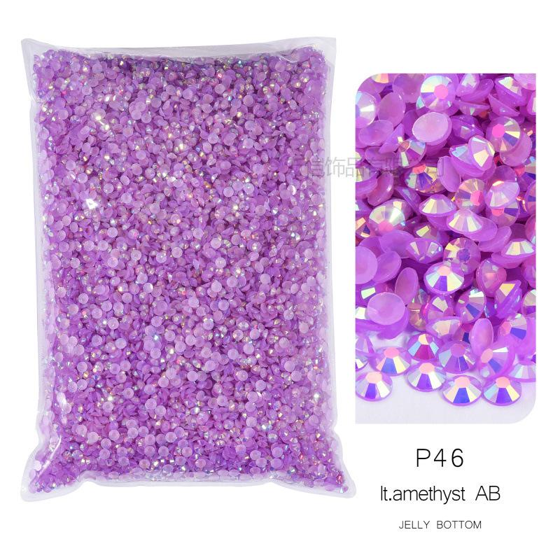 Jelly Resin Flat-Bottomed Diamond, Nail Art Beauty, Mobile Phone Case Decorative Rhinestone Diy Decorative Clothing Accessories