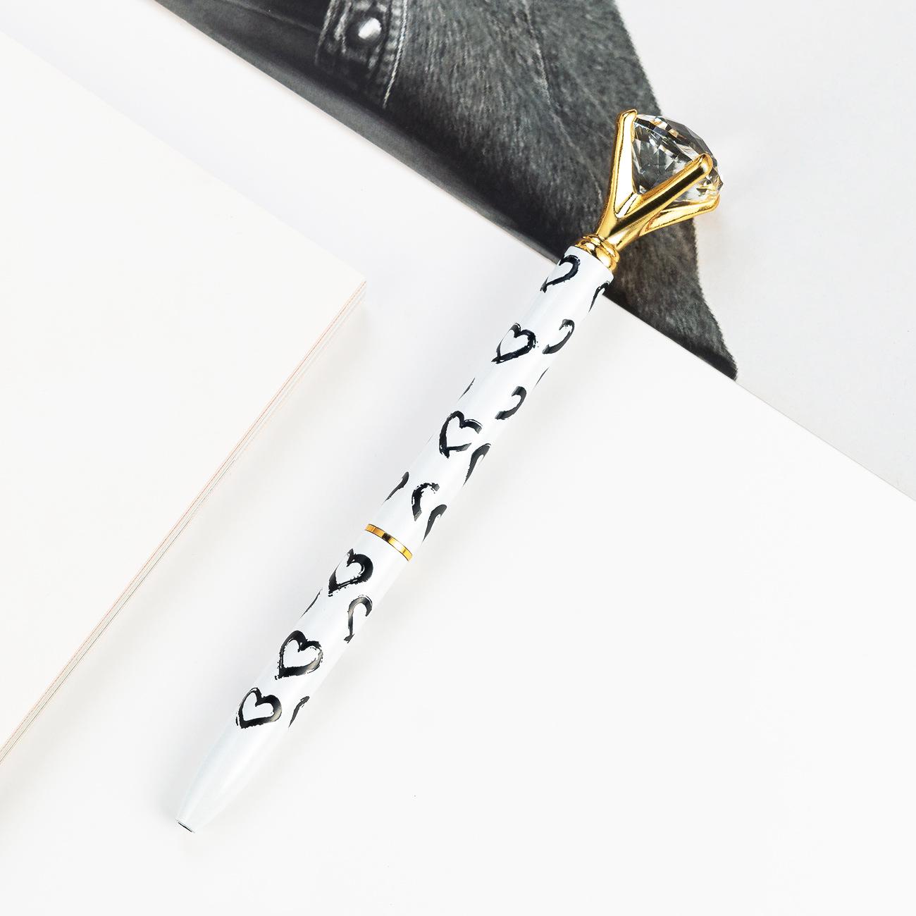 

1pcs Upscale Diamond Metal Ballpoint Pens Business Office Gift Pen Creative School Supplies Stationery For Kids Writing Pens