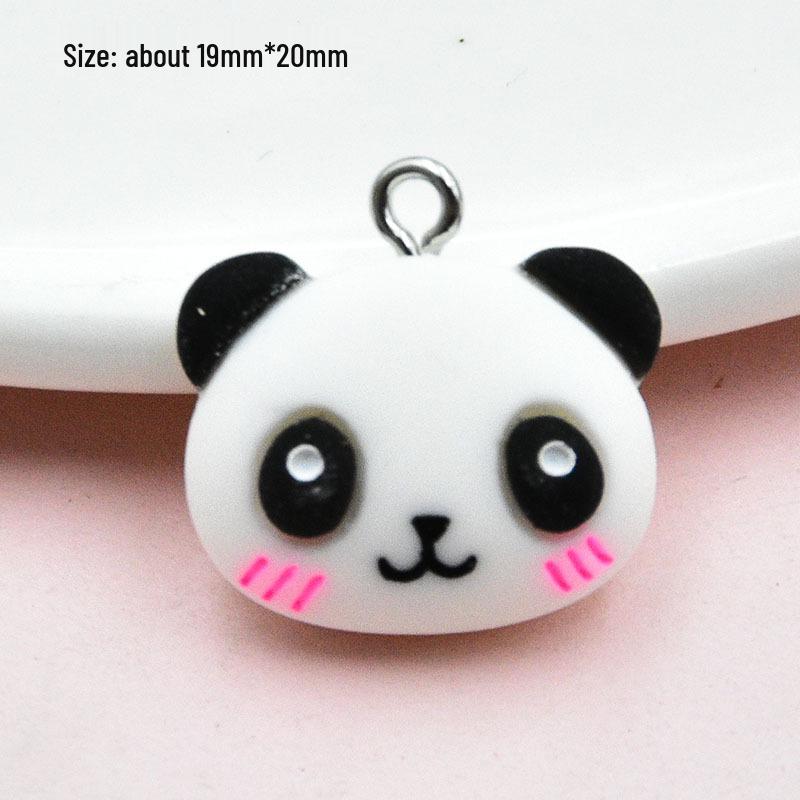 DIY Handmade Jewelry Accessories: Resin Cute Rabbit, Panda, Cactus, and Flower Pendants