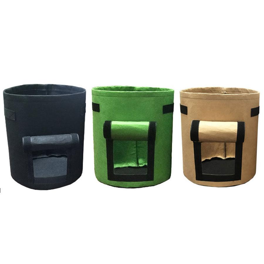 1/3PC Felt Potato Planting Bag Large Diameter Vegetable Plant Seedling Bag Non-Woven Felt Potato Growing Bucket