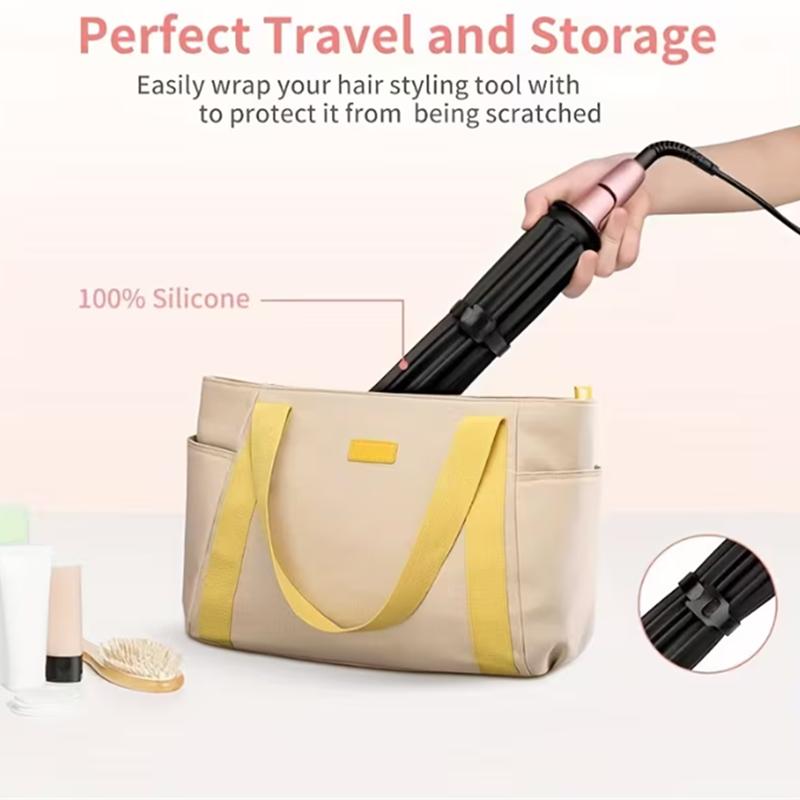 BEPAN Heat Resistant Silicone Mat Pad for Hair Curling Iron Non-Slip Hair Straightener Pad with Thick Wave Texture and Hanging Holes