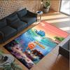 Personalized Crystal Velvet Carpet Custom Name Text,Amazing World of Gumball Anti Slip Area Rug For Home Decoration