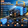 K85 Outdoor Power Station 100000mAh Solar Charger with Built-in 4-in-1 Cable