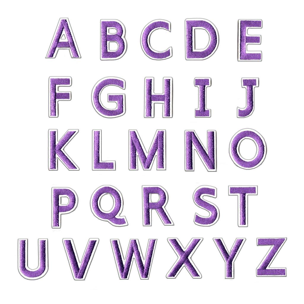 Colorful English Letter and Number Embroidery Patches for Clothing Accessories