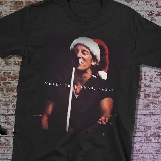 

Bruce Springsteen christmas T-shirt Tee Men Short Sleeve All Size S-5XL XL