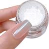 BRIIKPP Aurora Nail Solid Fine Mirror Ideal for Shiny Nail Suitable for and Workshop Use Powder, White, Type, Particles, Powder, Art, Home, Salon,