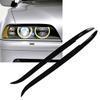 2Pcs Front Left Right Car Headlight Eyebrow Glossy Black Trim Decoration Replacement for BMW E39 1997‑2003 Car Accessories