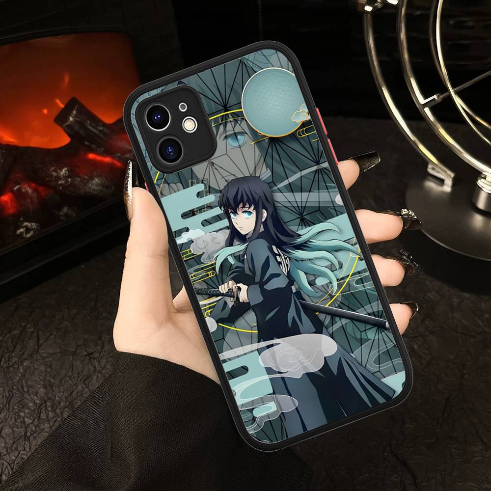 Muichiro Tokito Demon Slayer For IPhone 11 12 13 14 15 16 Pro Max Plus X XS MAX Shockproof Matte Back Cover