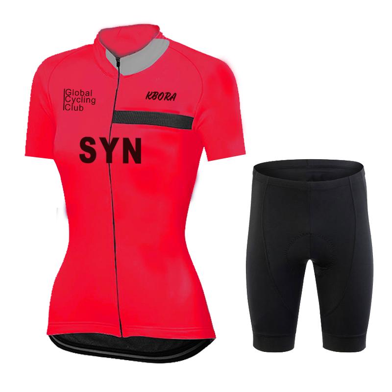 2026 Women Summer Cycling Jersey Set Short Sleeve Pink Bicycle Clothing Road Team Bike Uniform Sportswear Ropa Ciclismo Maillot