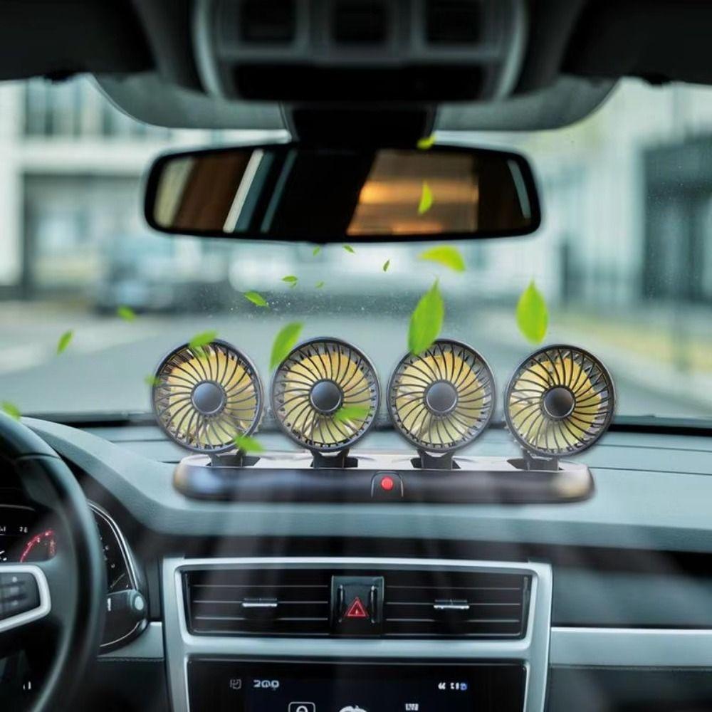 USB/12V/24V Portable Car Fan 360 Degree Adjustable Automotive Electric Fan  for Car Dashboard