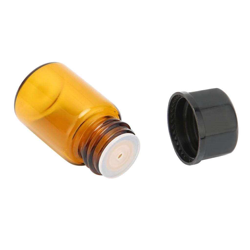 5 Stück Dunkelbraun Parfüm Separat Glas Kleine Flaschen Tragbar Probenflasche 2ml