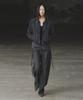 Insilence Woman Surface Slub Straight Denim Dark Grey