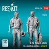 Reskit Tomcat Crew Pose Figures Resin Kit 1/48 F-14 (Standing 2) (2 Included) RSKF48-0114 (Airplane)