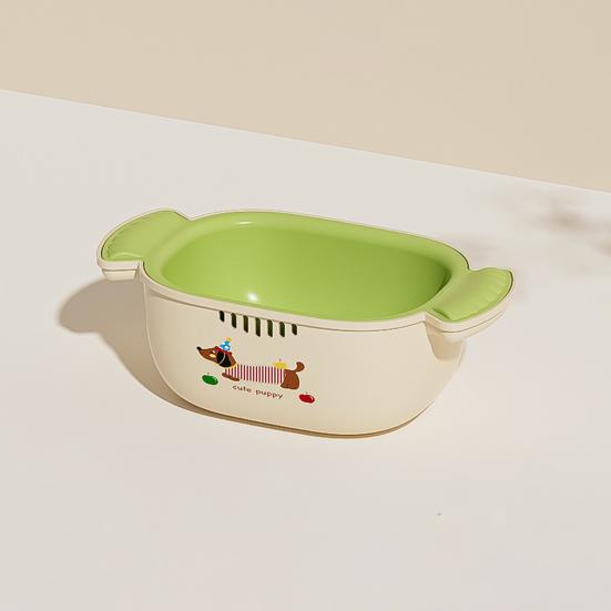 Zeleninové cedidlo, miska, potravinářský materiál, bez BPA, prachotěsný design, dvouvrstvý koš na mytí ovoce s cedníkem