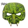 Horror Costume Masque Old Witch Halloween for Adults, Green Foam Half Party Prop Face Masquerade Accessory Party, Cosplay Costume, Carnival