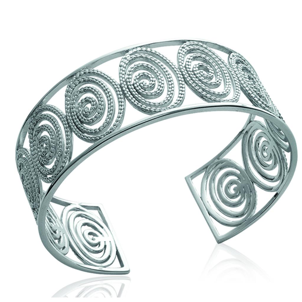 Les Trésors De Lily [L1162] - Silver 'Choréographie' Silver Bracelet (rhodium-plated) - 25 Mm