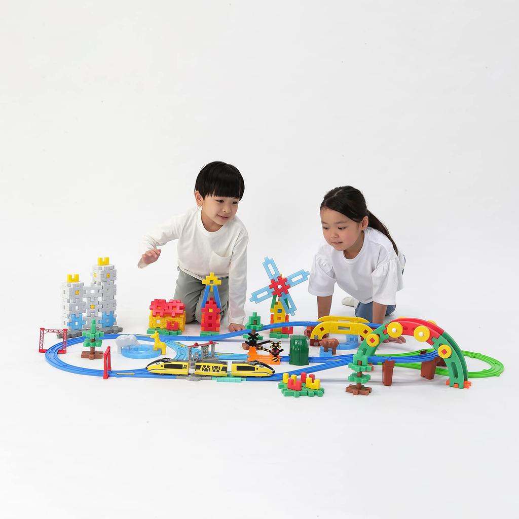 GakkenLet's Play with Plarail Gakken New Block Diorama Deluxe Set (Ages 3 and Up) 83737