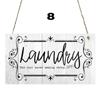 Wood Laundry Wooden Signs Door Hanger Hotel Bulletin Board Wall Plaque Decorative Plaque  Bar