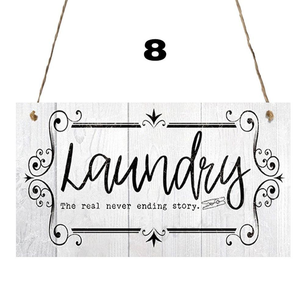 Wood Laundry Wooden Signs Door Hanger Hotel Bulletin Board Wall Plaque Decorative Plaque  Bar