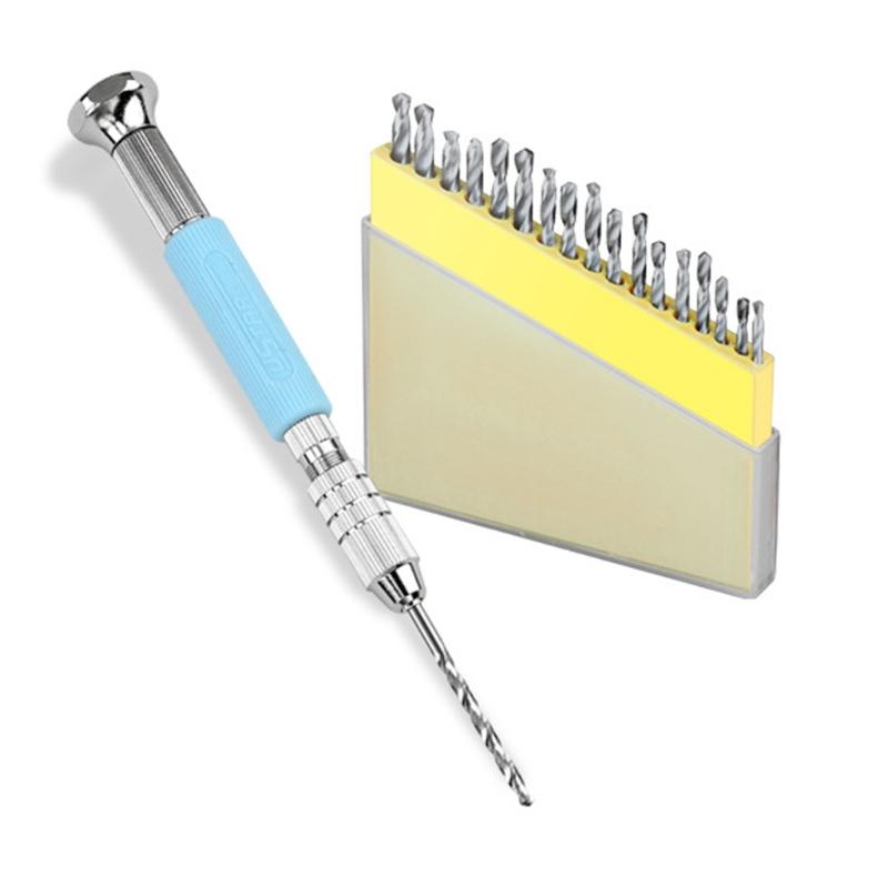 18-teiliges Mini-Twistbohrer-Set Schnellarbeitsstahl-Bohrer Kleine Bohrer für Pinzette und Rotationswerkzeug