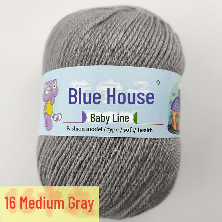 Blue Barbie Baby Yarn - 6-Strand, DIY Hand-Woven for Scarves and Slippers, Fine Hook