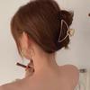 High-End Metal Shark Hair Clip - Elegant Hairpin Bow Accessory