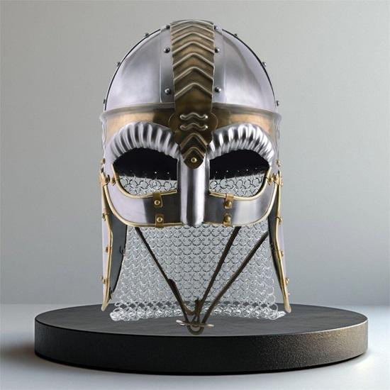 

Средневековый шлем кольчужный Викинг Гьермундбу Подставка не входит в комплект