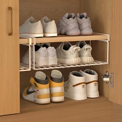 Space-Saving Metal Shoe Organizer - Durable, Foldable Design for Closets, Bedrooms & Dorms