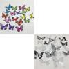 18pcs/set Black and White Crystal Butterflies Wall Sticker For Kids Rooms Art Mural Refrigerator Wedding Decoration Wall Decals