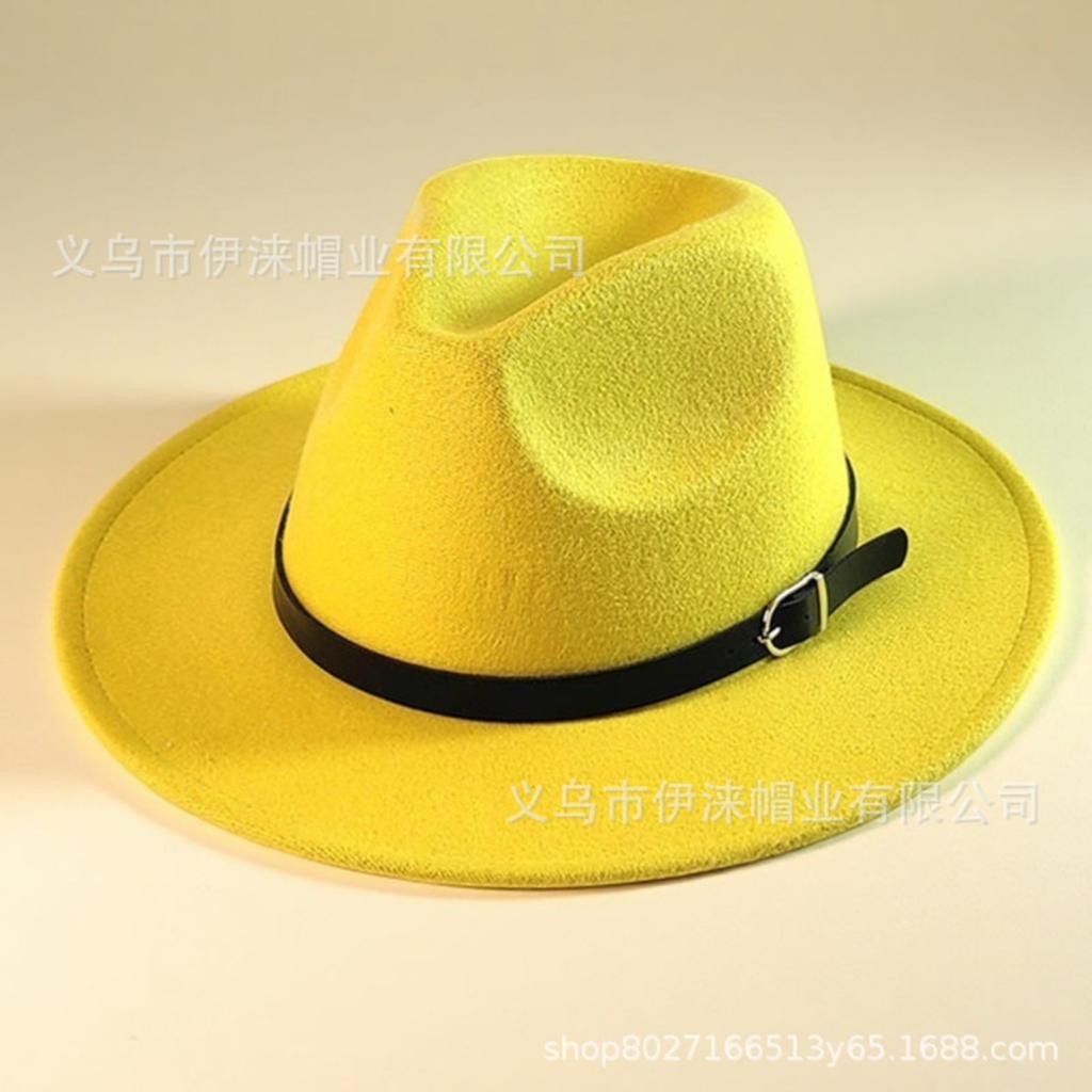 Kleur Hoed, Brits Retro Jazz Hoed, Unisex Platte Rand Heren Hoed