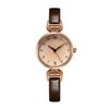 Women's Watches Small Round Ladies Bracelet Watch PU Leather Thin Retro Quartz Wristwatch for Women Girls Gifts Elegant Retro St