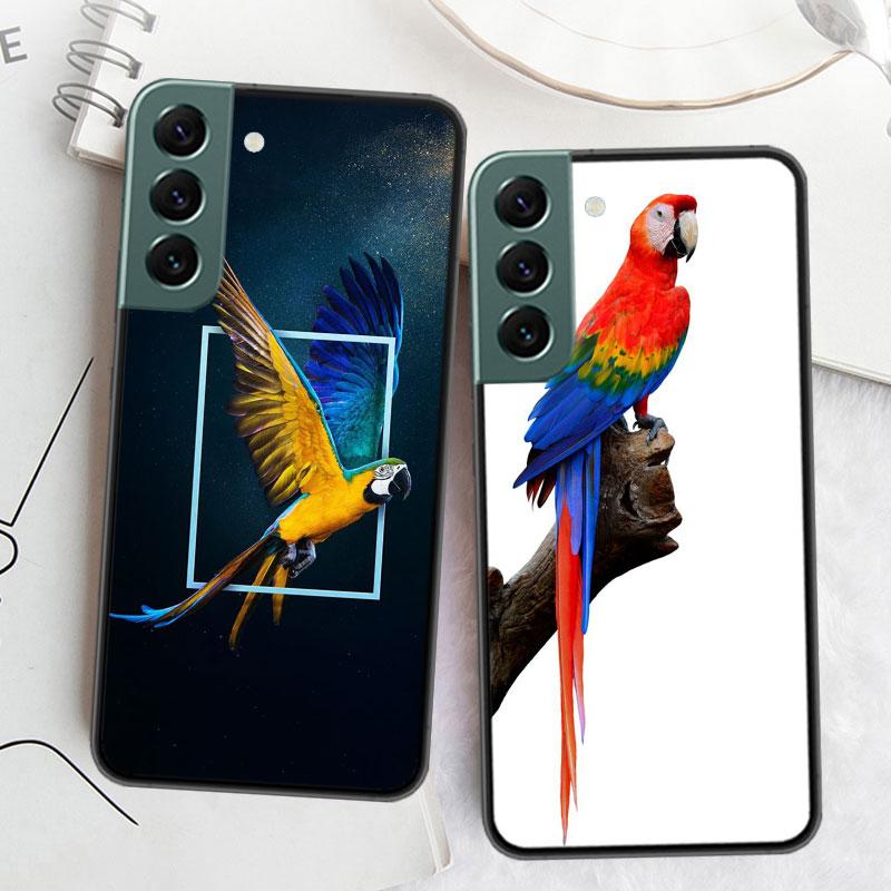 Parrot Bird Phone Case For Samsung A16 A26 A36 A56 Galaxy A02S A12 A52S A13 A23 A33 A53 A54 A34 A24 A14 A22 A32 A42 A72 Cover Ca