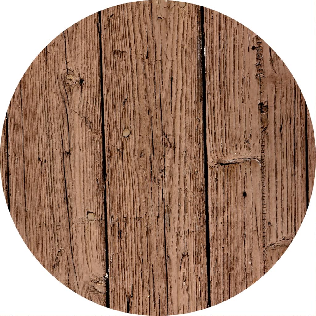Wooden Pattern Round Area Rug, Soft Chenille Anti Slip Circle Carpet for Living Room, Bedroom, Bathroom, Home Floor Mat Decor