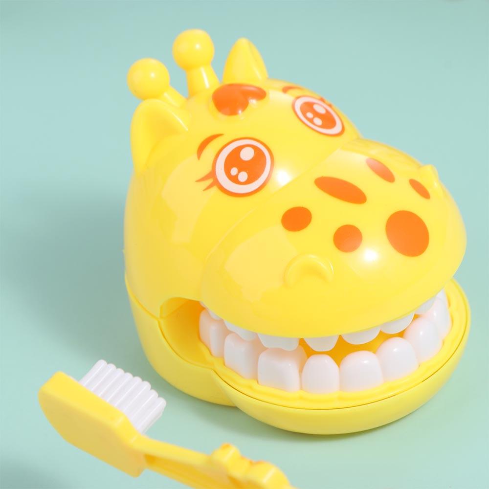 

Play Dentist Giraffe Modeling Dental Doctor Toys Check Teeth Model Set Role-playing Games Set жовтий